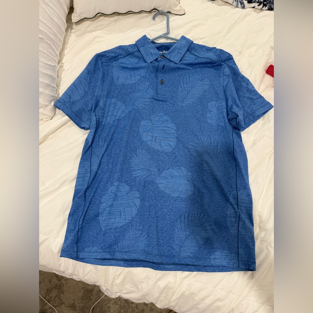Tommy Bahama blue floral polo